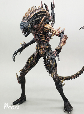 7寸异形狗大战铁血战士手办契约模型Alien 可动人偶玩具母后