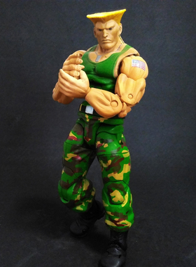 古烈Guile手办模型可动人偶 漫画游戏PS4 街头霸王4嘉米摆件