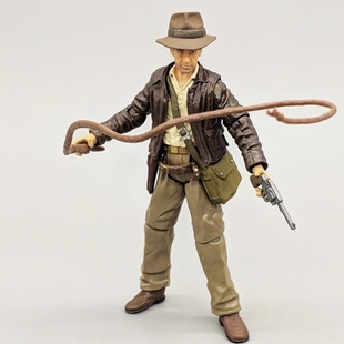 3.75寸夺宝奇兵手办印第安纳琼斯沙盘可动人偶模型中年兵人多配件