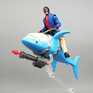 3.75寸堡垒之夜手办大白鲨鱼人兵人特种部队可动人偶夺宝奇兵模型