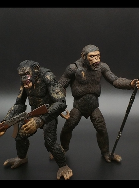 猩球崛起手办凯撒人猿星球大猩猩哥斯拉大战金刚玩具可动仿真动物