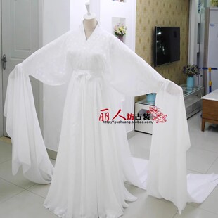 唐古丽人坊三生三世十里桃花白浅同款仙女白色古装汉服跳诛仙台