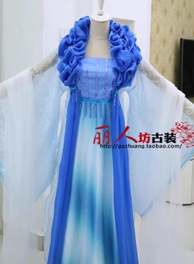唐古丽人坊影视古装活佛济公穆婷婷饰演冷冰心同款蓝色仙女服装