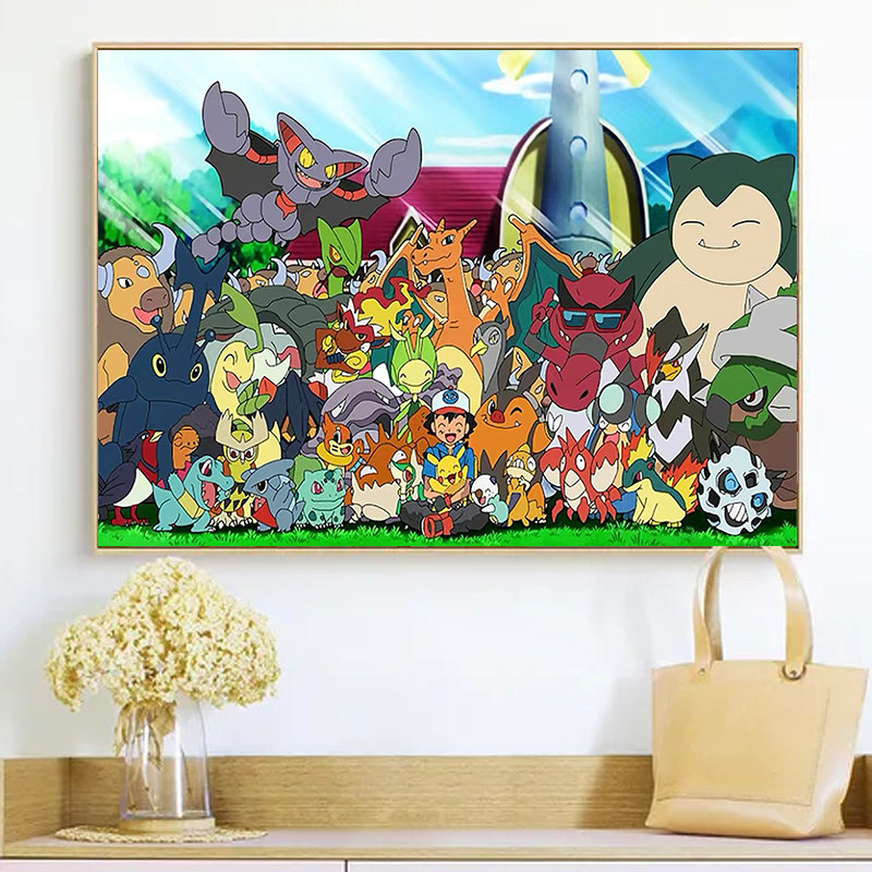 宠物小精灵神奇宝贝diy数字油画
