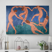 世界名画亨利马蒂斯大师跳舞艺术抽象画 饰画 diy数字油画填色装