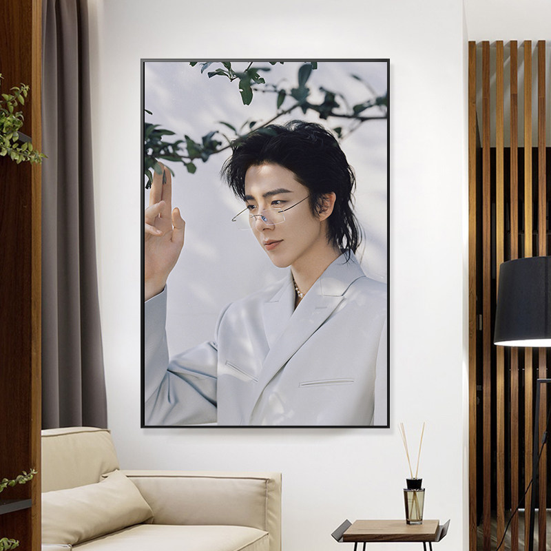偶像明星刘宇宁头像周边 diy填色数字油画客厅卧室家居背景装饰画