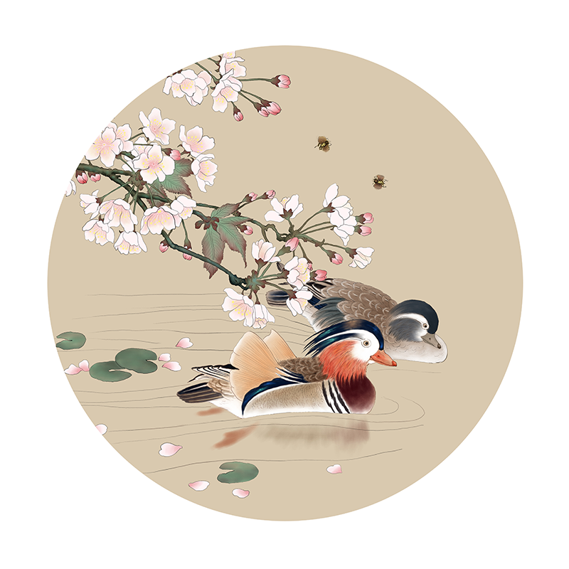 品都diy数字油画花鸟客厅书房