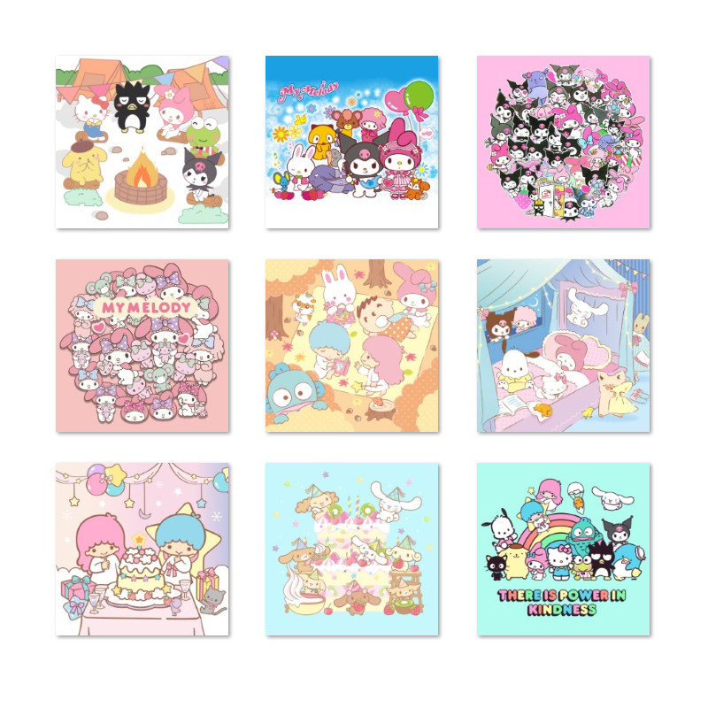 三丽鸥美乐蒂玉桂狗diy数字油画 手绘填色手工上色油彩画卡通动画