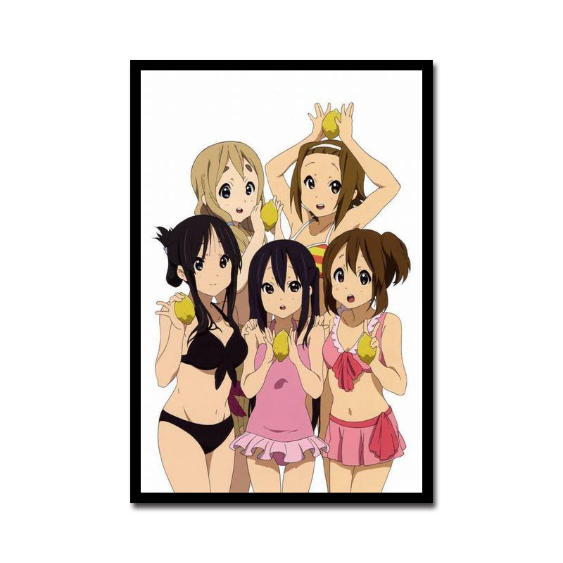 轻音少女平泽唯秋山澪秋山澪中野梓diy填色数字油画房间装饰画