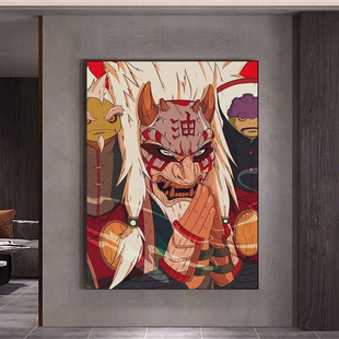 火影忍者自来也迪达拉千手柱间扉间凯 diy数字油画手绘填色装饰画