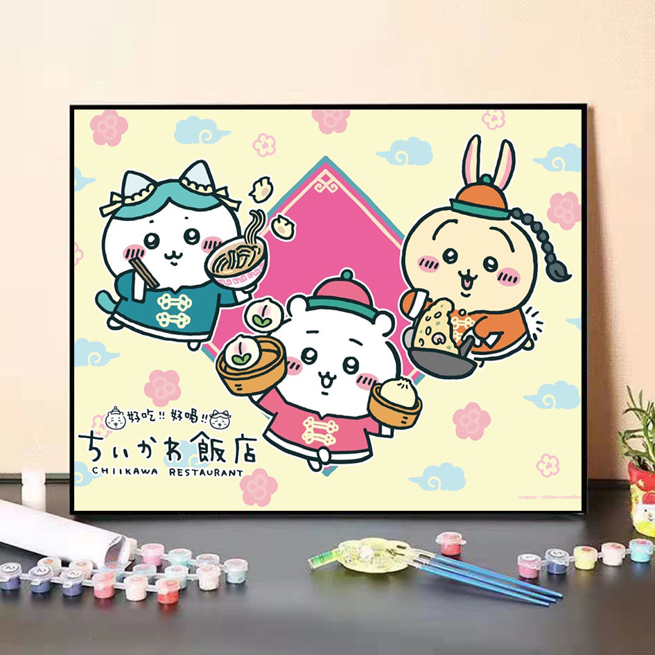 吉伊卡哇chiikawadiy数字油画