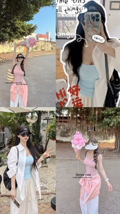 荷尔蒙平衡器吊带 显白 LISEYEN设计师款 baby粉蓝爆N