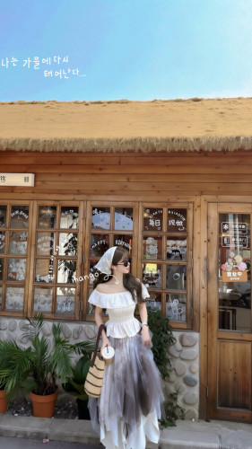 LISEYEN设计师原创 水墨烟雾纱裙 双层7米用料夏季