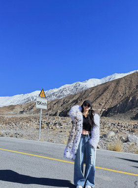 LISEYEN2023秋冬新款宽松垂感牛仔裤长裤保暖显瘦时尚