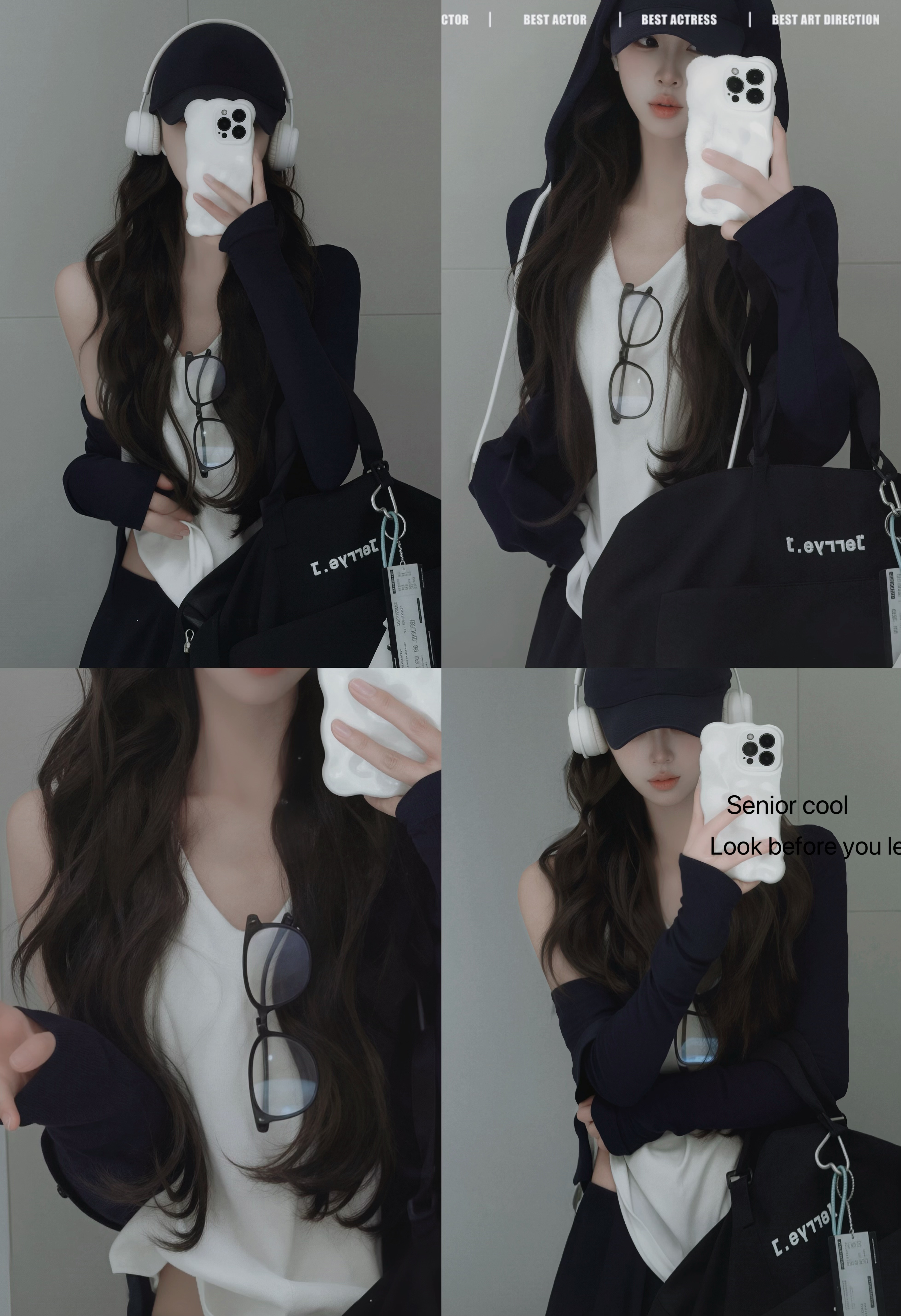 LISEYEN设计师款 chao薄弹力树坑条连帽卫衣开衫背心 这件很显瘦