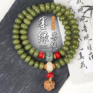 菩提珠串敦煌色青灯古佛莲花手链手持手串菩提佛珠文玩念珠盘玩