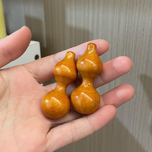 木质绕指柔葫芦儿童手捻手把件mini手盘桃木小葫芦创意摆件玩具