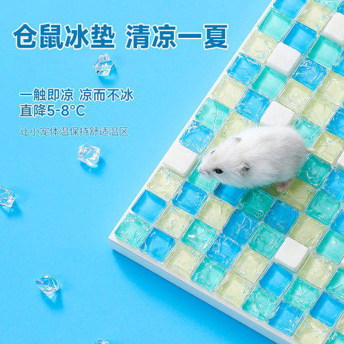 仓鼠夏季降温用品金丝熊凉席散热板兔子冰垫屋专用消暑造景用品