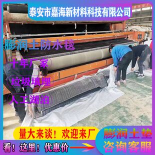 厂家现货防水毯 垃圾填埋场人工湖用覆膜天然钠基gcl膨润土防水毯