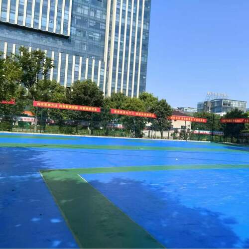 户外硅pu球场材料篮球场羽毛球馆弹性运动地面施工包工包料