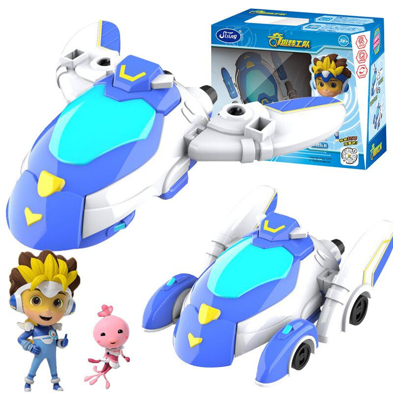 正版奇趣特工队凯奇飞鹰战车变形机器人汽车儿童玩具嘟嘟瓢虫战机