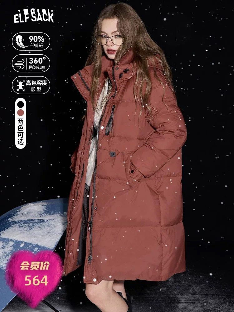 伴云banyun口袋行走的棉被90白鸭绒中长款连帽羽绒服女冬保暖外套,女装/女士精品,羽绒服,淘宝优惠券,粉丝福利购,淘宝优惠卷