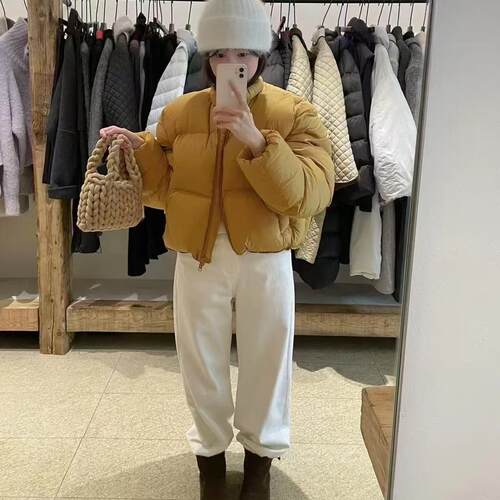 hello短款立领时尚羽绒服H7377