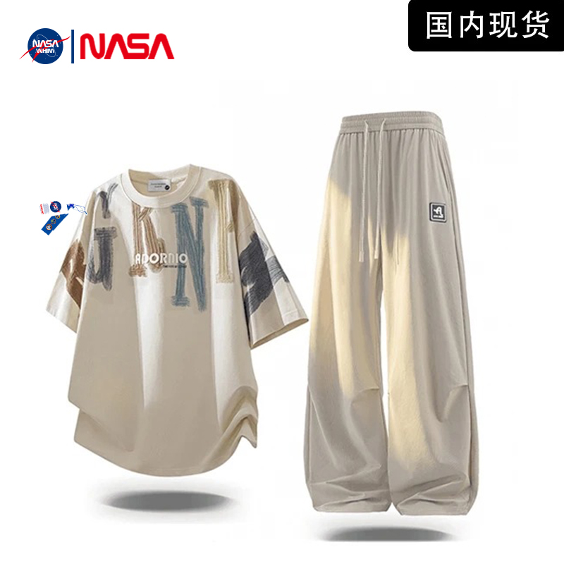 NASA夏季新款运动短袖T恤