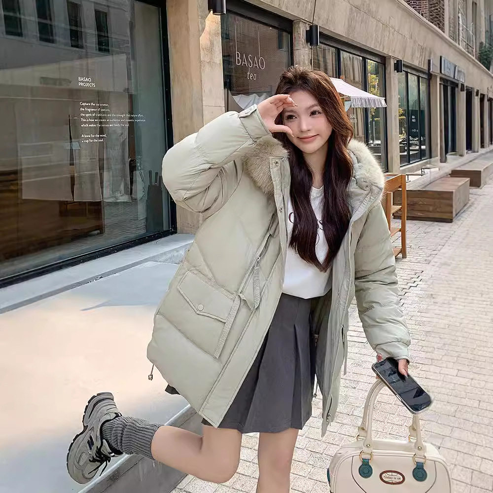 2024新款冬装200斤胖mm大码女装加肥加大宽松洋气减龄羽绒服外套