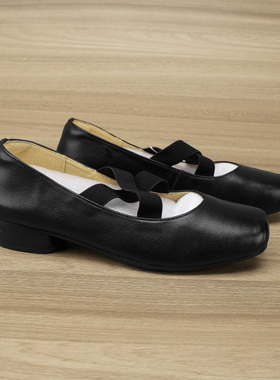 6.26 B.H 出口韩国百家浅口单鞋女里交叉带外复古风芭蕾舞鞋