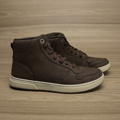 3.19 LE 复古风高帮休闲鞋男系带运动鞋棕色工装靴时尚板鞋 农