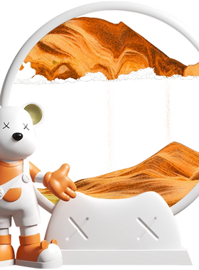 创意桌面暴力熊流沙画摆件