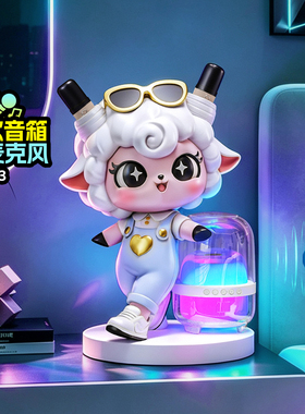 云朵小咩蓝牙K歌音响双麦摆件
