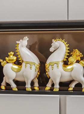 马年马上有钱招财进宝马摆件