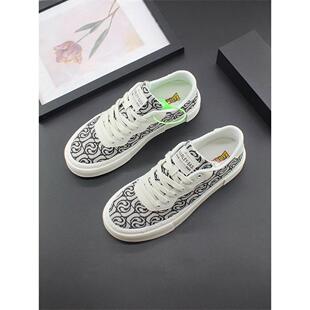 充满高级感!LAMN ANK!小众休闲鞋男厚底板鞋布面个性系带薄款软