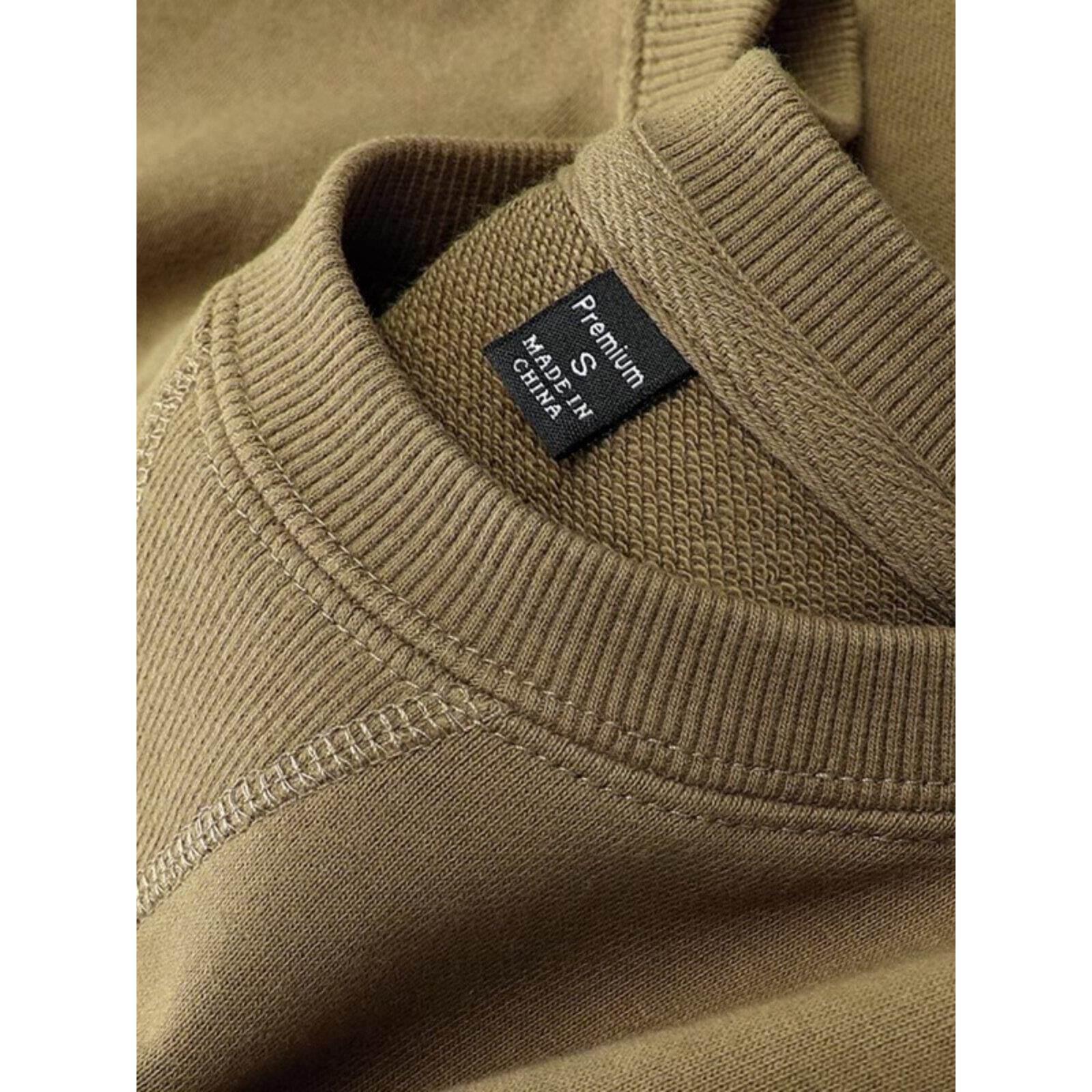 home daily 重磅纯棉卫衣男秋季宽松圆领日系覆古毛圈布男士上衣