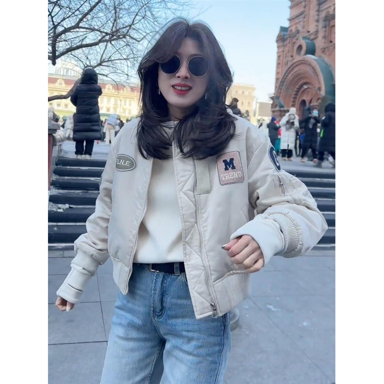 下一条路英国联合流行棒球制服女子2025秋季新款短飞行夹克