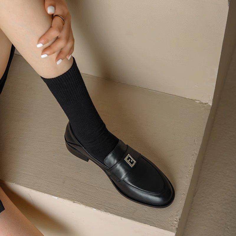 店长自留新款！巨好看~圆头低跟乐福鞋小皮鞋覆古通勤百搭单鞋女,女鞋,婚鞋,淘宝优惠券,粉丝福利购,淘宝优惠卷