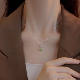 法国Rouje 925纯银福袋和田玉项炼女小众吊坠轻奢锁骨颈炼 Dsyle