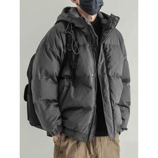 BIAS潮牌加厚连帽棉衣男日系覆古宽松休闲面包棉服外套 neith