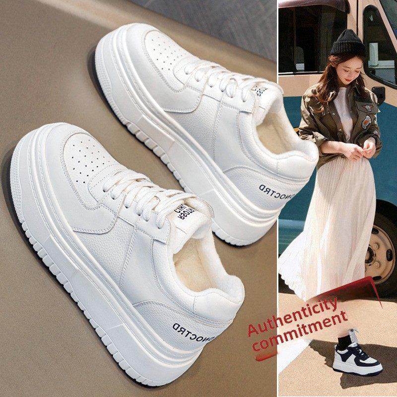 香港正品真皮厚底2025秋冬新款小白鞋女棉鞋内加绒松糕鞋板鞋夏单,女鞋,休闲板鞋,淘宝优惠券,粉丝福利购,淘宝优惠卷