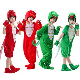 蛇年六一儿童蛇演出服小青蛇儿童表演服小蛇服装十二生肖动物服