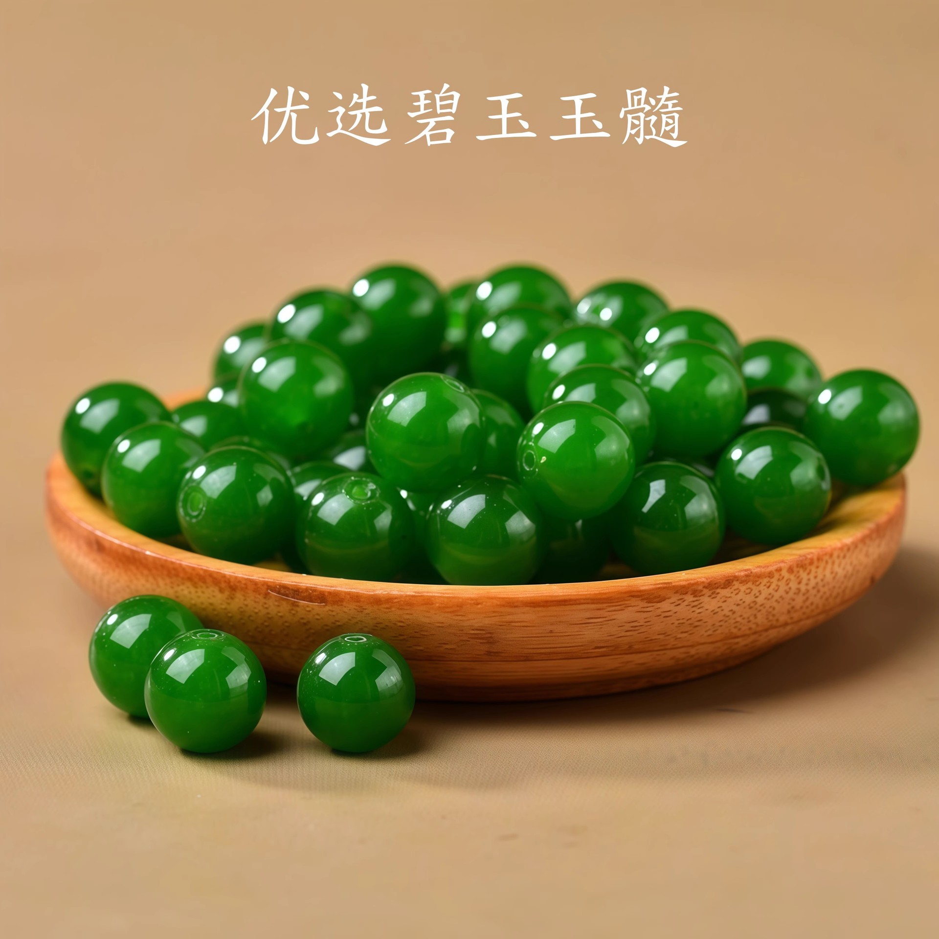 和田碧玉玉髓散珠半成品圆珠DIY串珠手链项链饰品配珠 半成品
