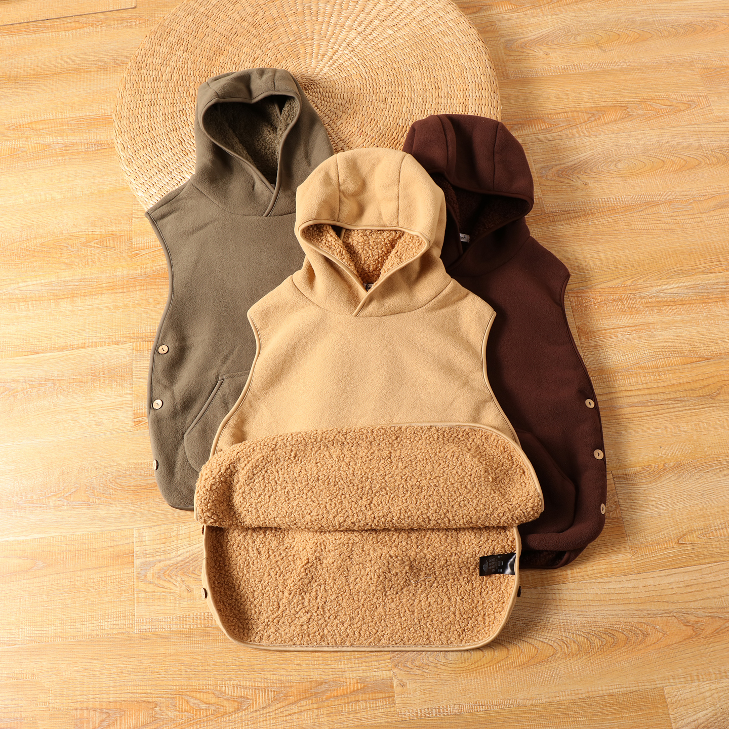 日单超细摇粒绒羊羔绒保暖马甲