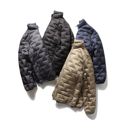 捡漏线下699！压胶分仓锁绒90鸭绒轻薄立领短款羽绒服男保暖外套
