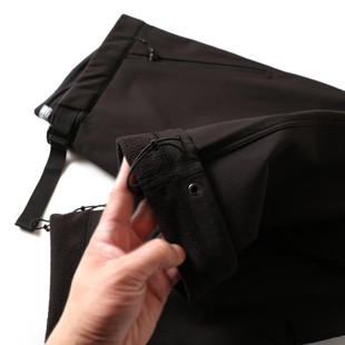 直筒休闲长裤 秋冬户外登山徒步加绒防风保暖软壳裤 男士 3D立裁