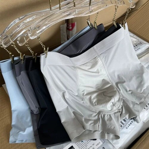 男士无痕蜂巢冰爽透气平角内裤