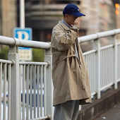 外贸原单手慢无两件套可脱卸马甲男女高端中长款 翻领休闲风衣外套