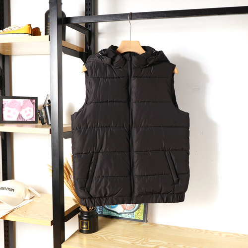 男士冬季轻量保暖可拆帽马甲