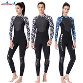 DIVE&SAIL潜水服3mm情侣男连体湿衣厚保暖防晒女专业浮潜水母泳衣